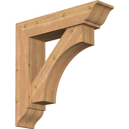 Westlake Traditional Smooth Bracket w/ Offset Brace, Western Red Cedar, 7 1/2"W x 32"D x 32"H
